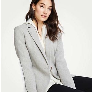 Ann Taylor Structured Knit Belted Blazer